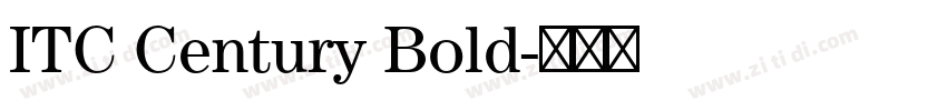 ITC Century Bold字体转换